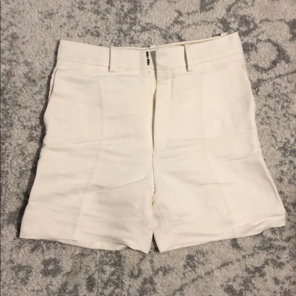Chloe high waisted cream shorts